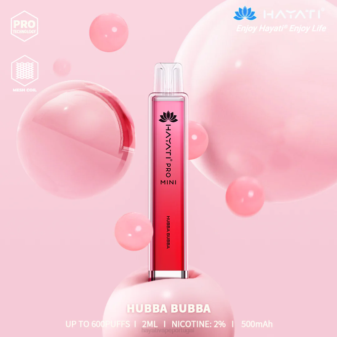 Hayati Pro Mini descartável - JR6H11 Hayati Lisbon hubba bubba