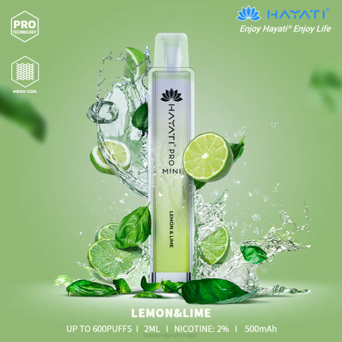 Hayati Pro Mini descartável - JR6H14 Hayati Vape Flavours limão