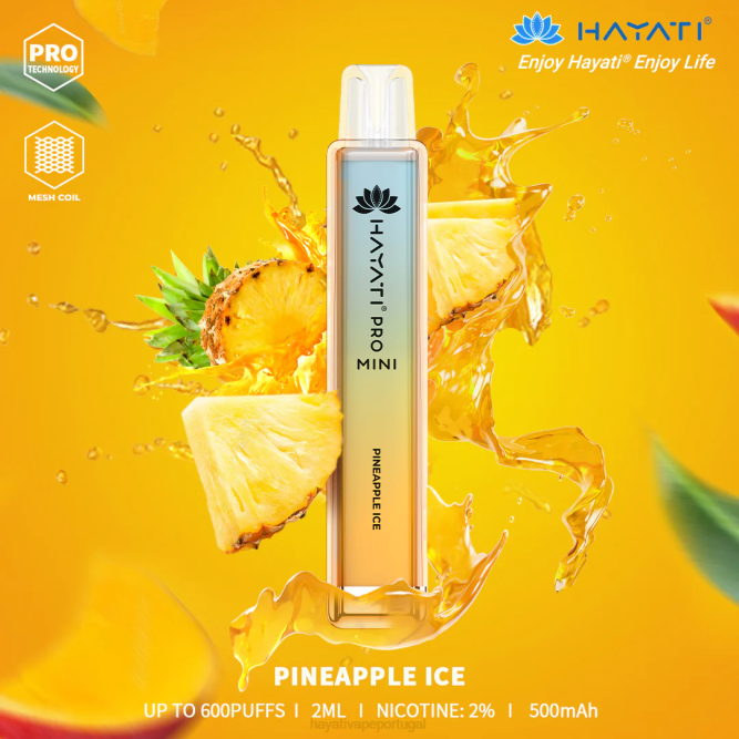 Hayati Pro Mini descartável - JR6H17 Hayati Flavour Vapes gelo de abacaxi