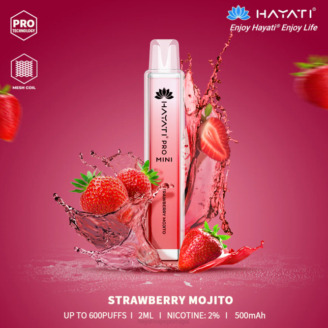 Hayati Pro Mini descartável - JR6H21 Hayati Lisbon mojito de morango