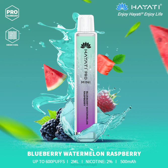 Hayati Pro Mini descartável - JR6H25 Hayati Flavours Portugal mirtilo melancia framboesa