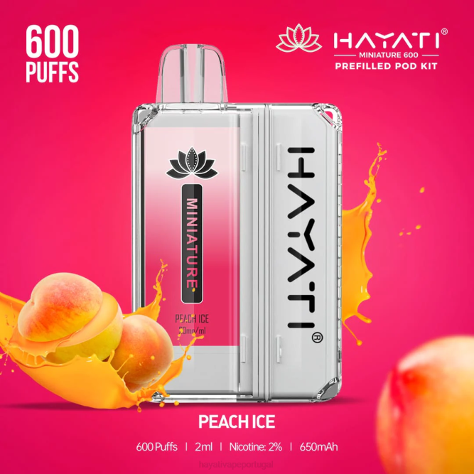 Hayati Miniature 600 kits de cápsulas - JR6H41 Hayati Lisbon gelo de pêssego