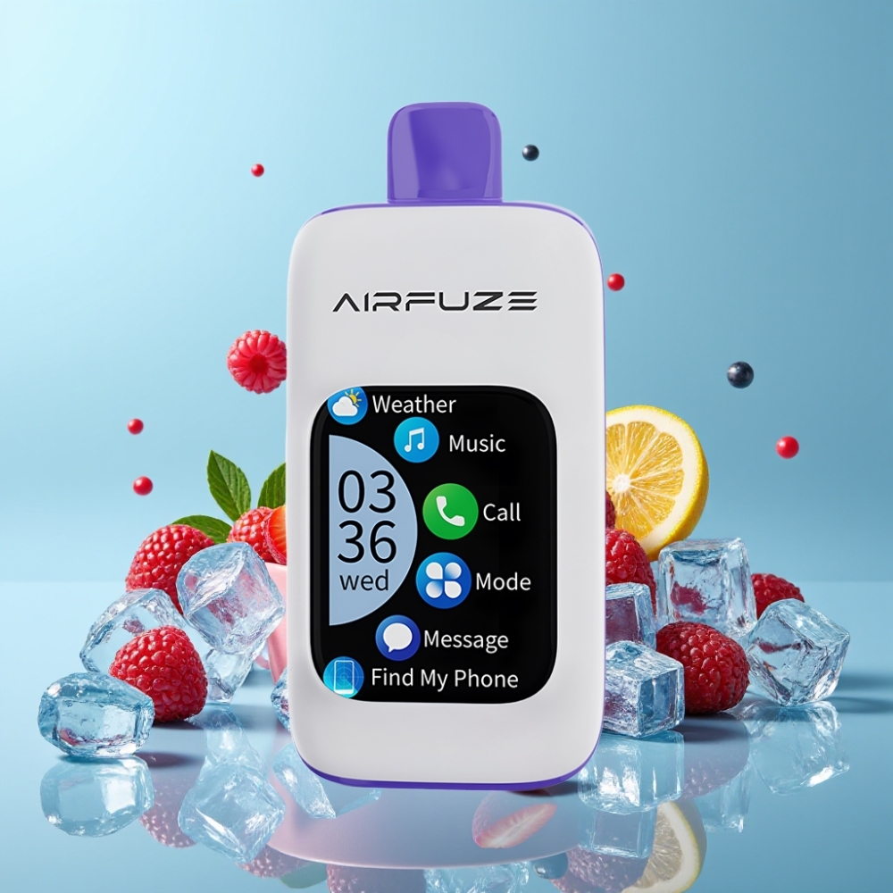 AirFuze Smart 30000 Puffs Disposable Pod Azul Framboesa Gelo, 5% nicotina, 900mAh AirFuze Smart 30000 Puffs Disposable Pod Azul Framboesa Gelo, 5% nicotina, 900mAh