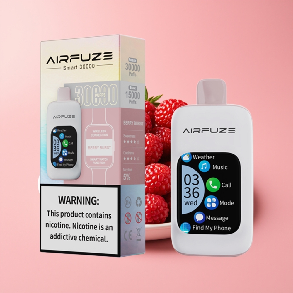 AirFuze Smart 30000 Puffs Disposable Pod Berry Burst 2.01\" TFT 900mAh