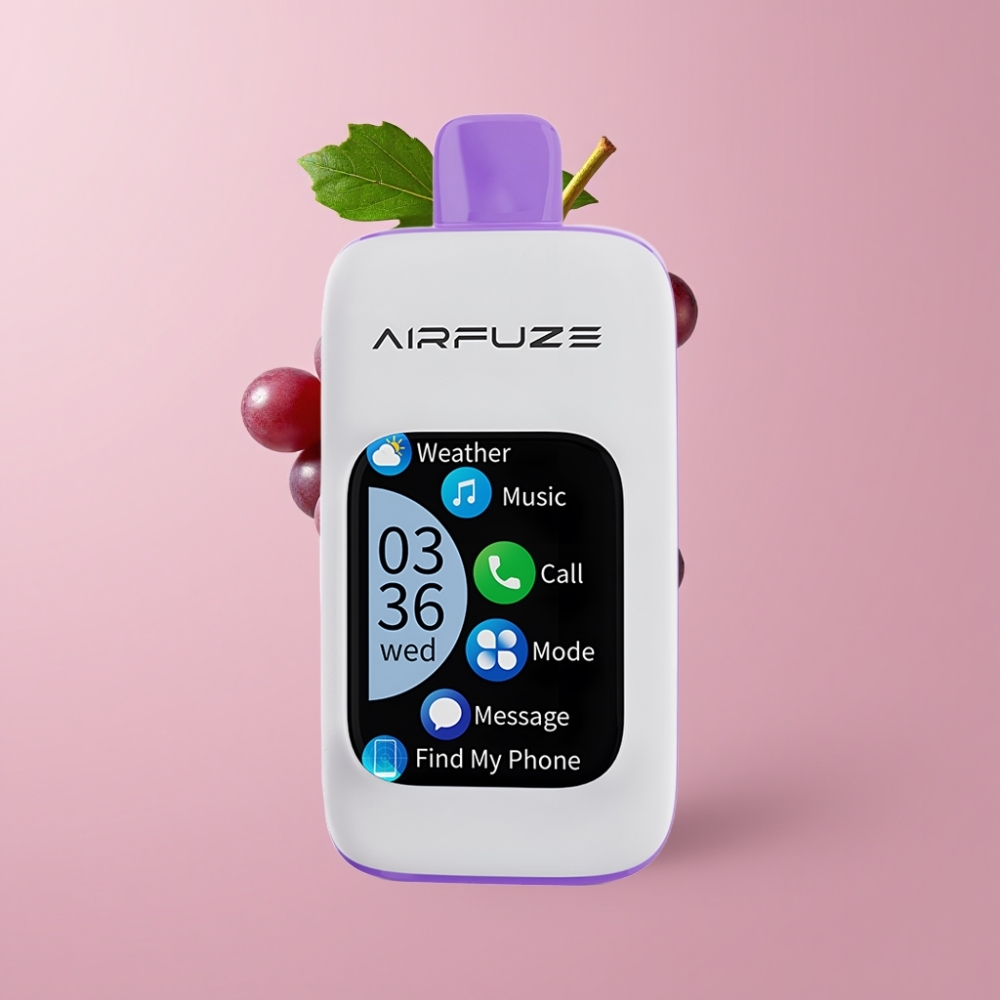 AirFuze Smart 30000 Puffs Disposable Pod Explosão de Uva 5% Nicotina 900mAh TFT AirFuze Smart 30000 Puffs Disposable Pod Explosão de Uva 5% Nicotina 900mAh TFT