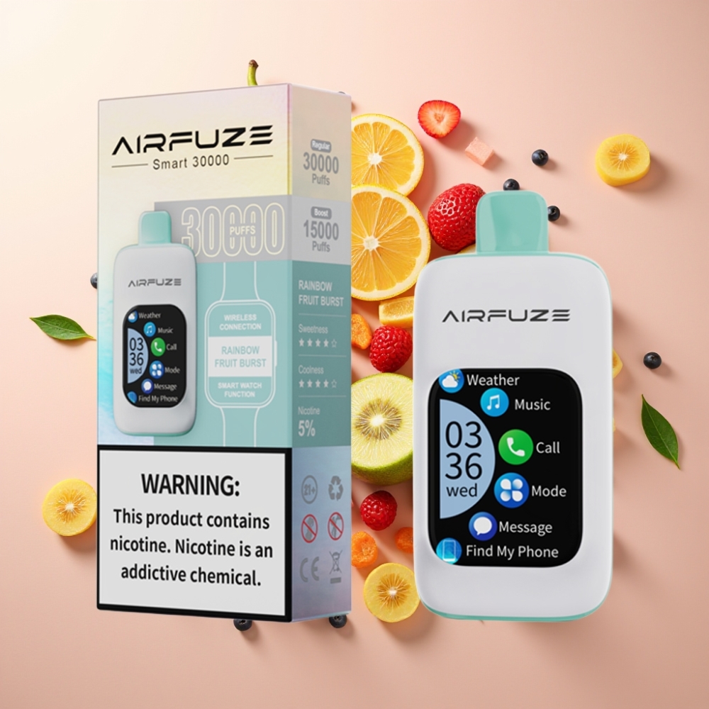 AirFuze Smart 30000 Puffs Disposable Pod Rainbow Fruit Burst 5% 900mAh Tipo-C