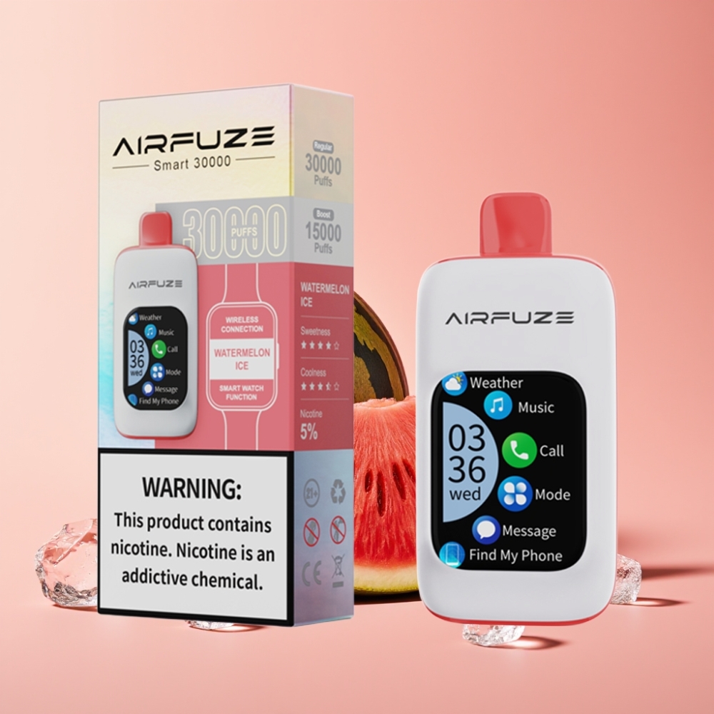 AirFuze Smart 30000 Puffs Pod Descartável Melancia Gelada 5% 900mAh Tipo-C