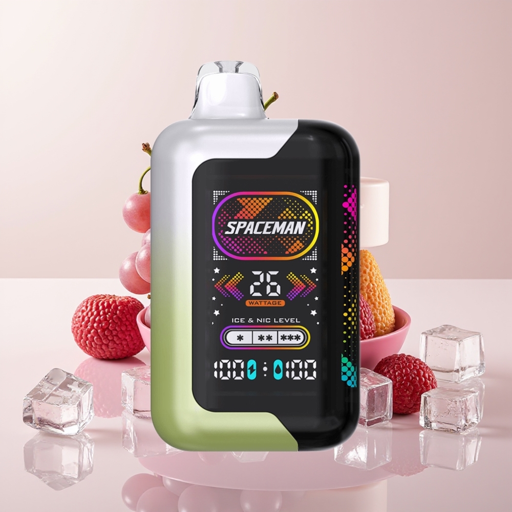 SMOK SPACEMAN SP40000 Zero Nic 40000 Puffs 20ml 0mg Uva Branca Gelo Bateria 1000mAh SMOK SPACEMAN SP40000 Zero Nic 40000 Puffs 20ml 0mg Uva Branca Gelo Bateria 1000mAh